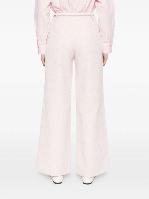 Maje crystal-embellished tailored trousers - Pink