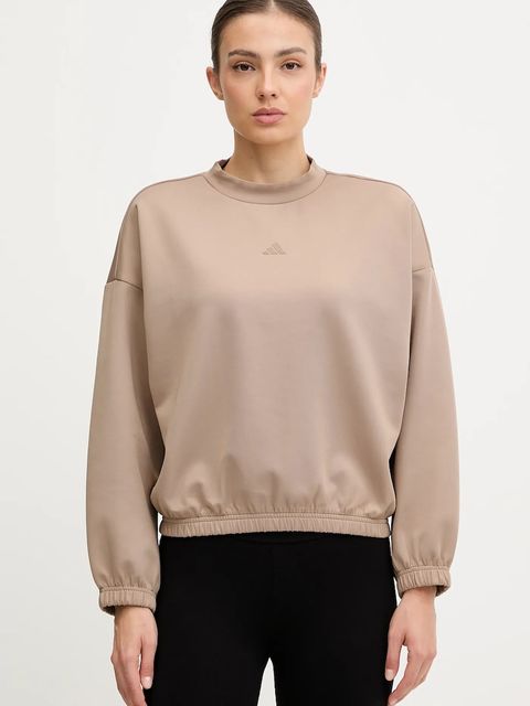 adidas Performance bluza do jogi Motion damska kolor beżowy gładka JM4490 - zdjęcie produktu nr 1