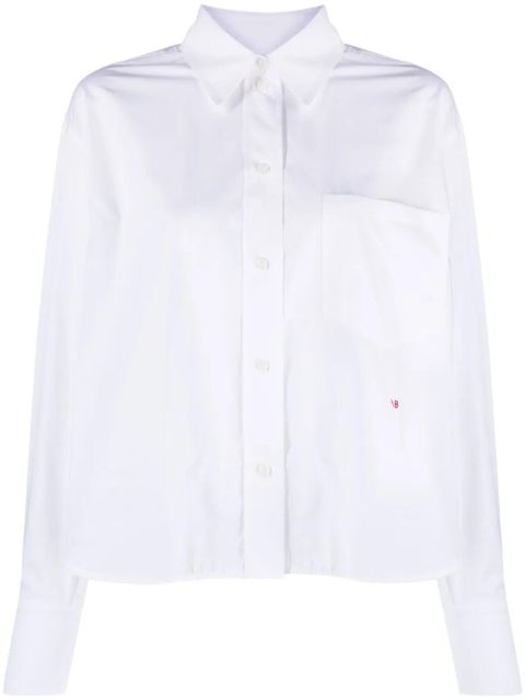 Victoria Beckham logo-embroidered poplin shirt - White - zdjęcie produktu nr 1