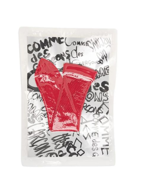 Comme Des Garçons ribbed logo socks - Red - zdjęcie produktu nr 1