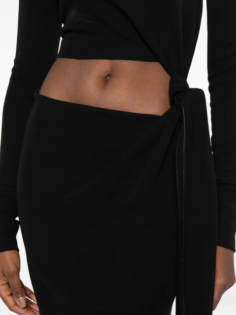 Sportmax Spxscout tie-detail maxi dress - Black