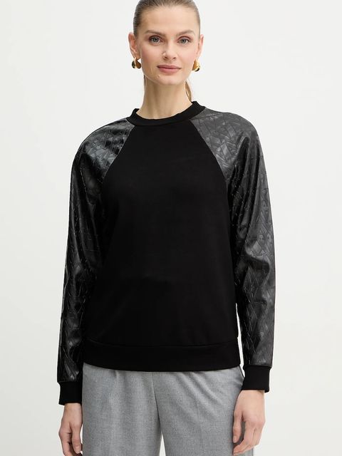 Armani Exchange bluza damska kolor czarny gładka XW001292 AF16111 - zdjęcie produktu nr 1