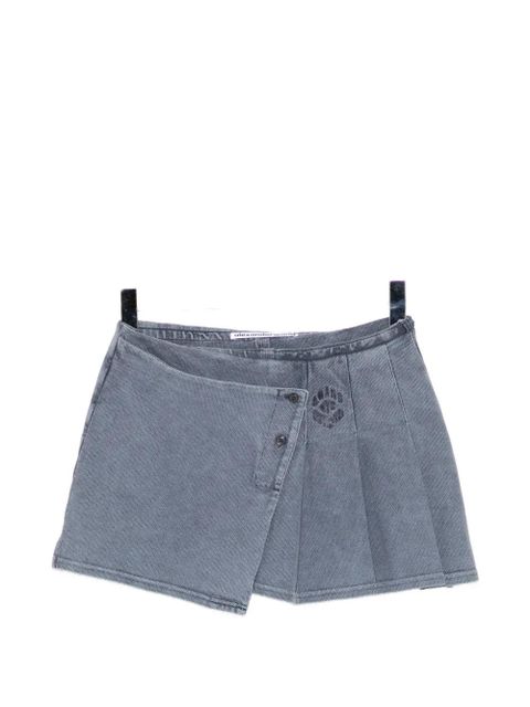 Alexander Wang pleated wrap mini skirt - Blue - zdjęcie produktu nr 1