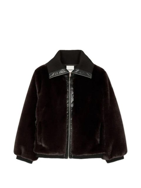 SANDRO faux-fur jacket - Brown - zdjęcie produktu nr 1