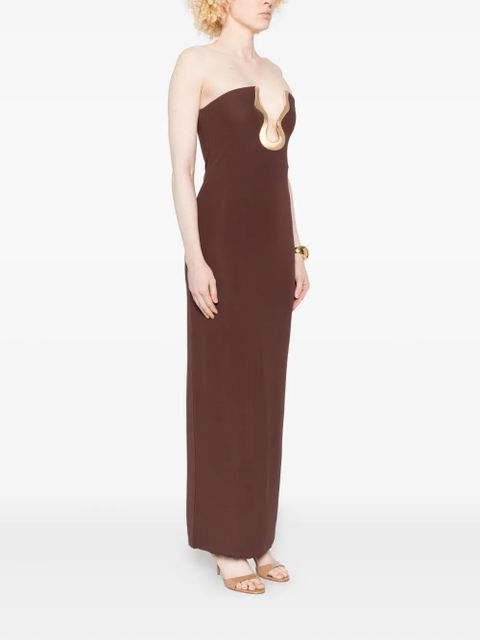 Cult Gaia April cut-out maxi dress - Brown