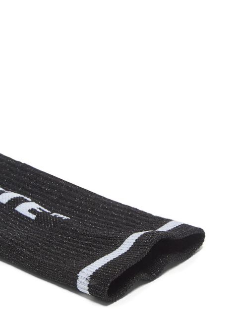 Off-White intarsia-knit logo socks - Black
