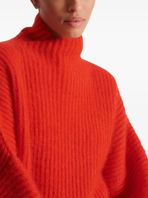 Balmain ribbed turtleneck jumper - Red