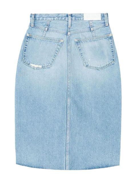 RE/DONE organic cotton midi denim skirt - Blue
