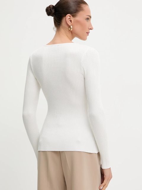 Bardot kardigan damski kolor biały lekki 59799TB