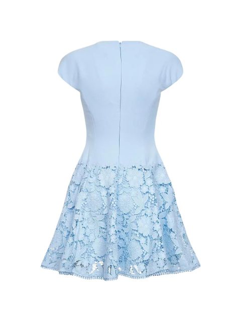 Self-Portrait macramé lace mini dress - Blue - zdjęcie produktu nr 2