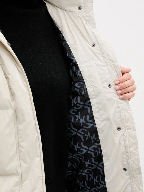 Karl Lagerfeld Jeans kurtka kolor beżowy zimowa A4W15020