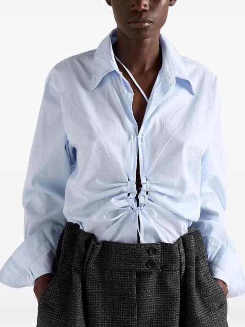 Prada check-pattern wool mini skirt - Black