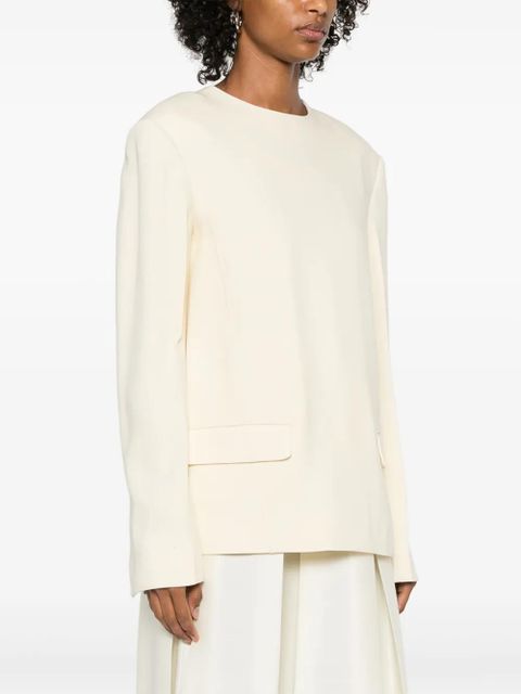 TOTEME slub-texture blouse - White