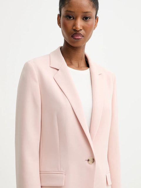 BOSS marynarka Jocaluah kolor różowy jednorzędowa gładka