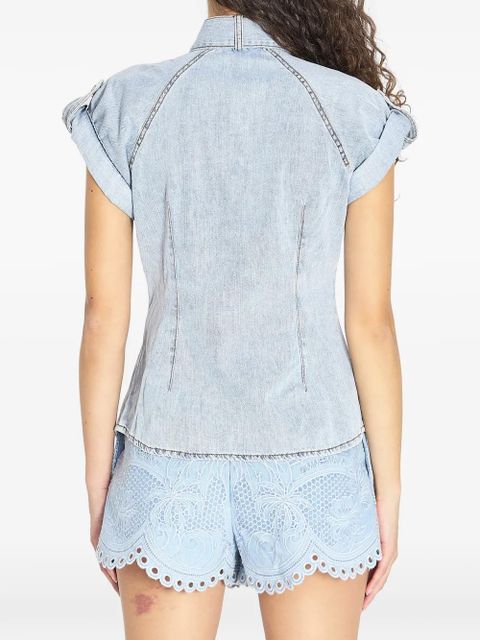 ZIMMERMANN tie-neck shirt - Blue