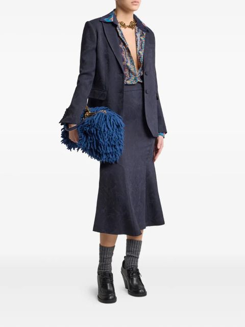 ETRO paisley-pattern cady blazer - Blue