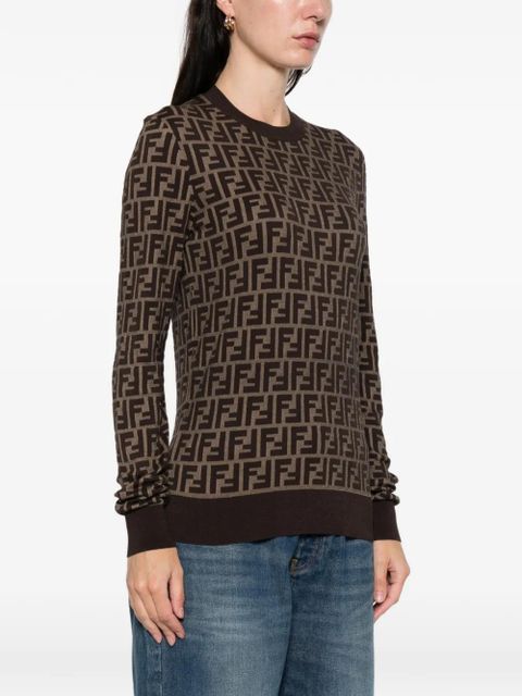 FENDI logo pattern sweater - Brown - zdjęcie produktu nr 2