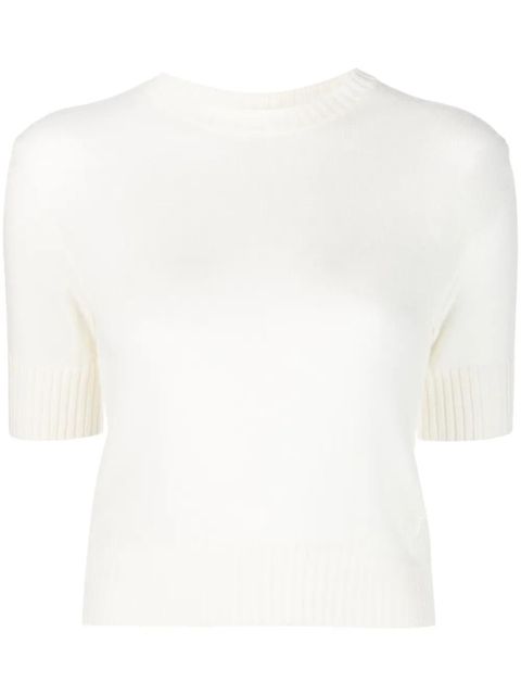 Jil Sander short-sleeves wool top - Neutrals - zdjęcie produktu nr 1