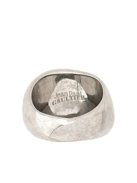 Jean Paul Gaultier embossed-logo ring - Silver - zdjęcie produktu nr 2