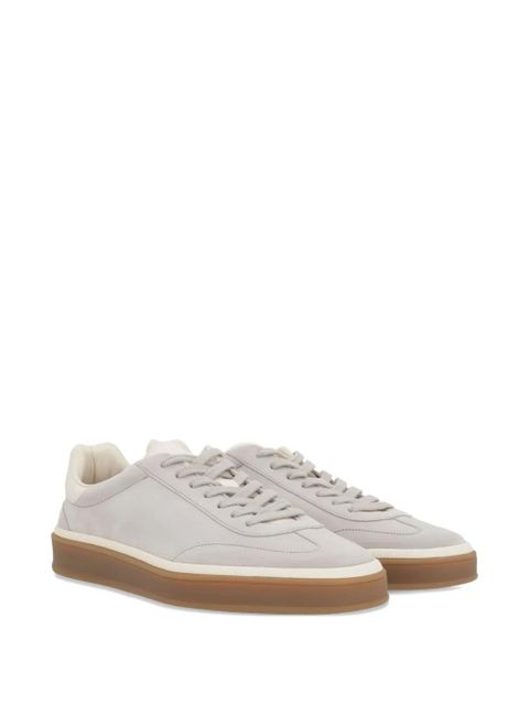 Loro Piana lace-up suede sneakers - White