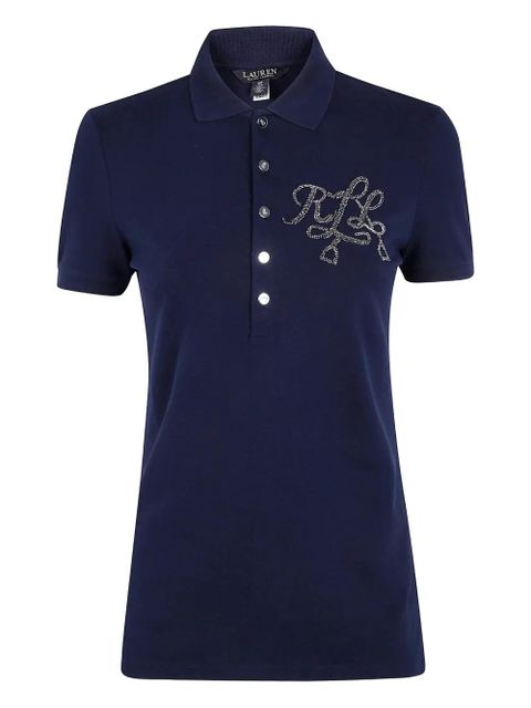 Lauren Ralph Lauren logo-embroidered polo top - Blue - zdjęcie produktu nr 1