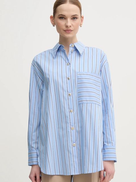 Marc Aurel koszula damska kolor niebieski relaxed z kołnierzykiem klasycznym 6277-2000-24780 - zdjęcie produktu nr 1