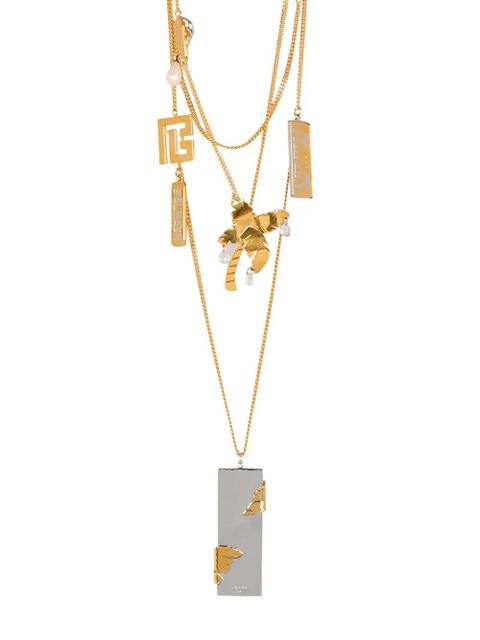 Balmain Miami embellished sautoir necklaces - Gold - zdjęcie produktu nr 2