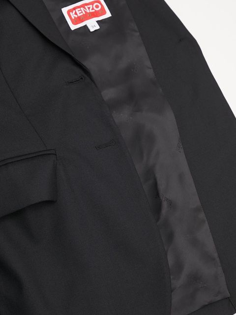 Kenzo marynarka wełniana kolor czarny jednorzędowa FF52VE2619RA.99