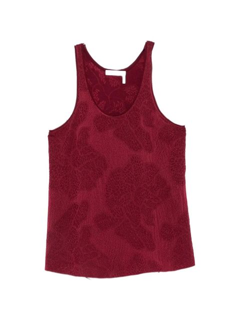 Chloé floral-jacquard tank top - Red - zdjęcie produktu nr 1