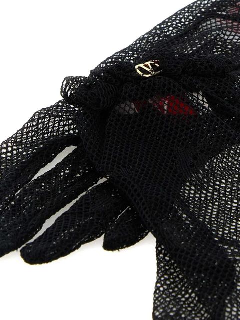 Valentino Garavani mesh gloves - Black - zdjęcie produktu nr 2