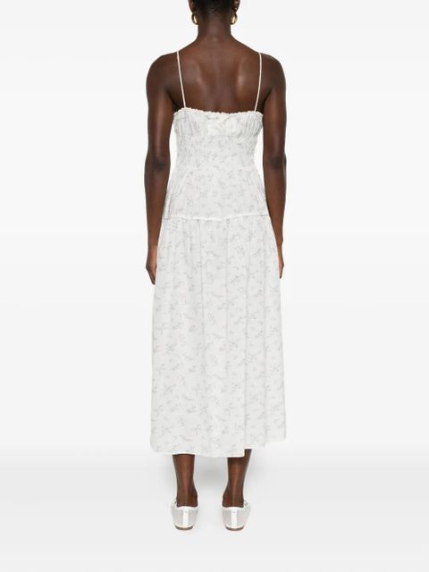 DÔEN Brigide midi dress - White
