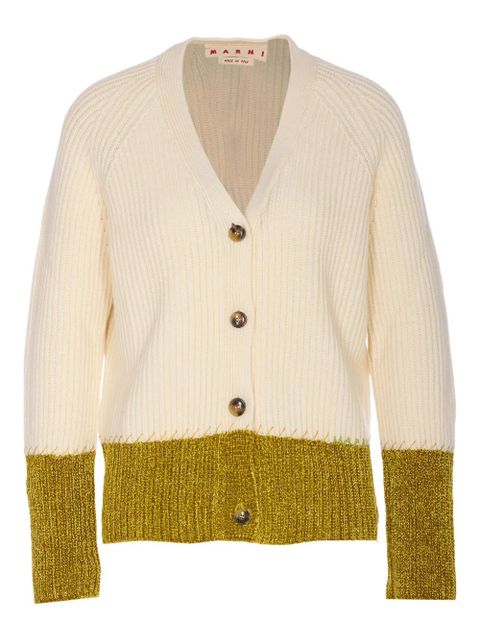 Marni button ribbed cardigan - Neutrals - zdjęcie produktu nr 1