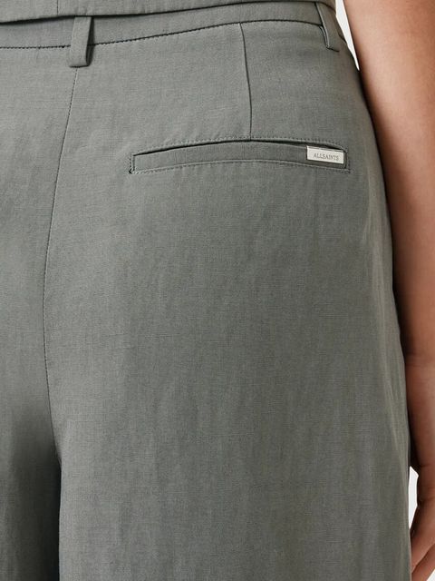 AllSaints spodnie AVERIE damskie kolor szary szerokie medium waist W045QC