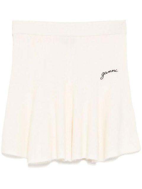 GANNI ribbed knit shirt - White - zdjęcie produktu nr 1