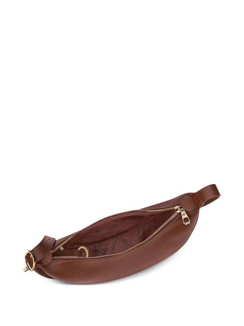 Longchamp small Le Foulonné grained-leather cross body bag - Brown