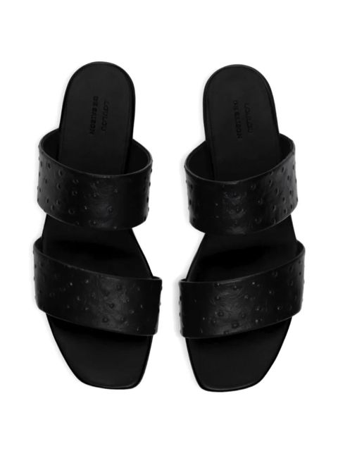 LouLou de Saison Jako textured strap flat sandals - Black
