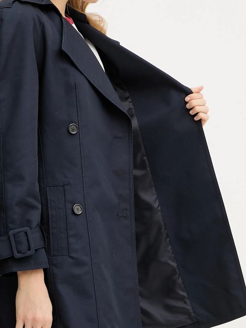 Pinko trencz damski kolor granatowy przejściowy 104717 A1PR