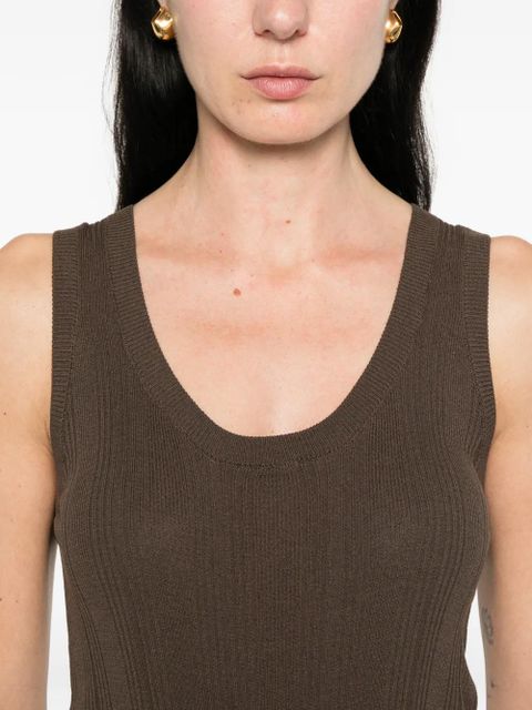 Weekend Max Mara ribbed top - Brown