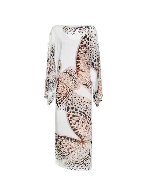 Blumarine butterfly-print shift dress - White - zdjęcie produktu nr 1