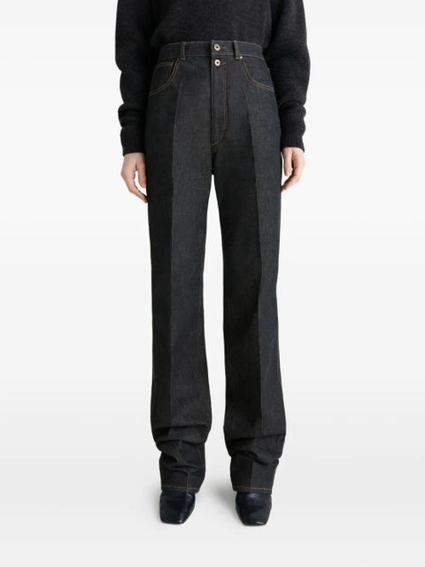 LEMAIRE high-waisted pleated trousers - Blue