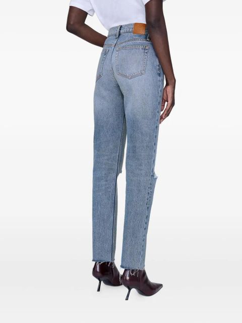 ANINE BING Bruno destructed frayed jeans - Blue