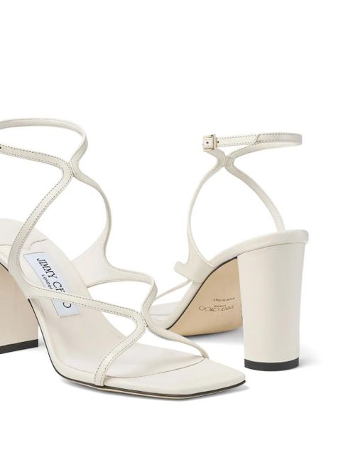 Jimmy Choo Azie 85mm leather sandals - White - zdjęcie produktu nr 2