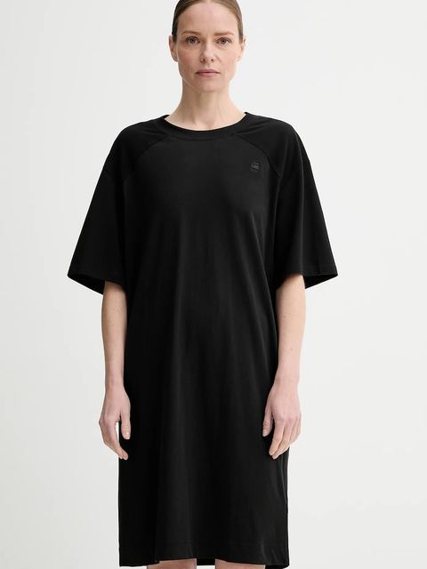 G-Star sukienka bawełniana kolor czarny mini oversize D26084-336 - zdjęcie produktu nr 1