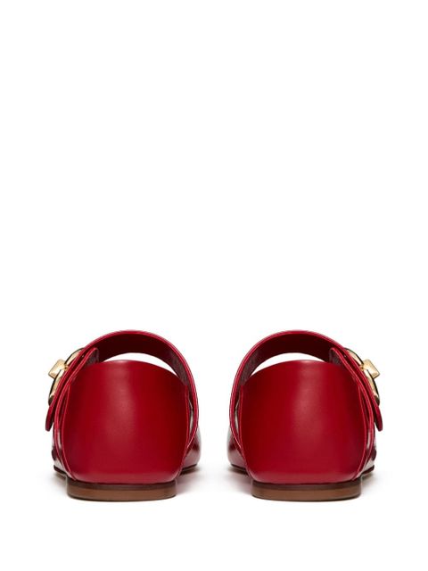 Valentino Garavani VLogo Locker Mary-Jane ballerina shoes - Red
