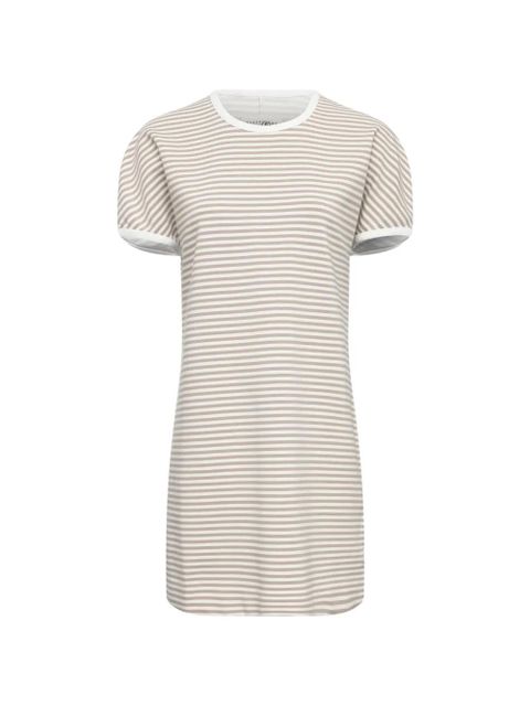 MM6 Maison Margiela striped mini dress - Neutrals - zdjęcie produktu nr 1