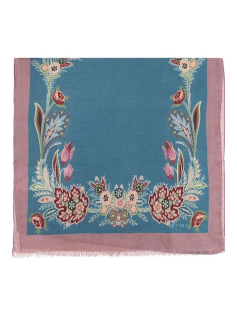 ETRO floral-print scarf - Blue - zdjęcie produktu nr 1