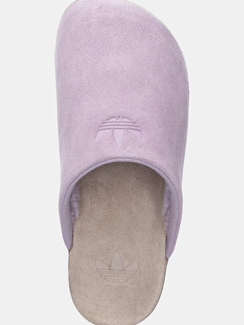 adidas Originals klapki zamszowe Adimule damskie kolor fioletowy JP8732