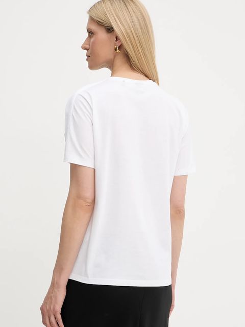 BOSS t-shirt bawełniany damski kolor biały 50545660