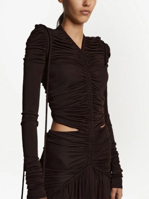 Proenza Schouler cinched cut-out dress - Brown