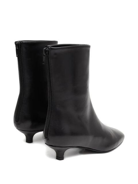 TOTEME rear-zip square-toe boots - Black